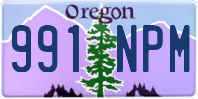 OR license plate 991NPM