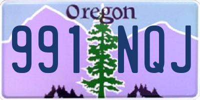 OR license plate 991NQJ