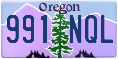 OR license plate 991NQL