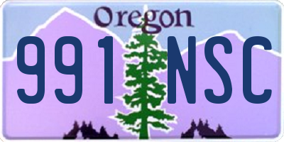 OR license plate 991NSC