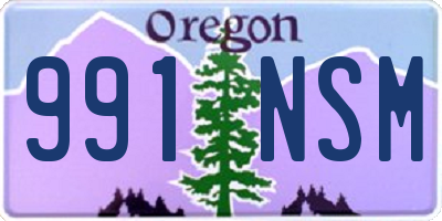 OR license plate 991NSM