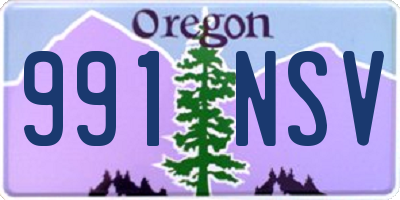 OR license plate 991NSV