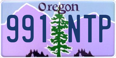 OR license plate 991NTP