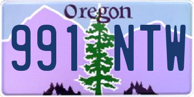 OR license plate 991NTW