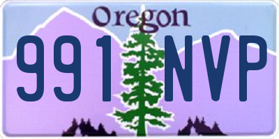 OR license plate 991NVP