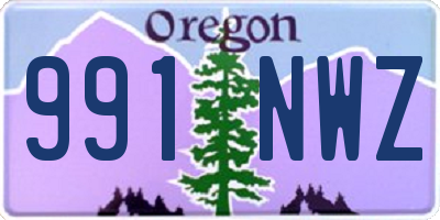 OR license plate 991NWZ