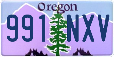 OR license plate 991NXV