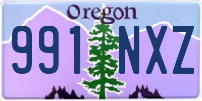 OR license plate 991NXZ