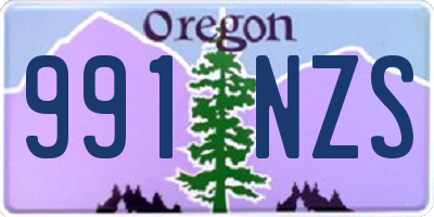 OR license plate 991NZS