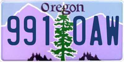 OR license plate 991OAW