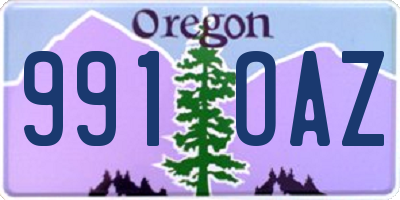 OR license plate 991OAZ