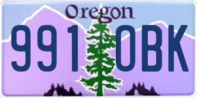 OR license plate 991OBK