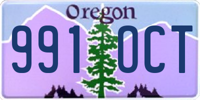 OR license plate 991OCT