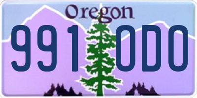 OR license plate 991ODO