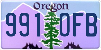 OR license plate 991OFB
