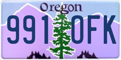 OR license plate 991OFK