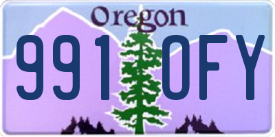 OR license plate 991OFY