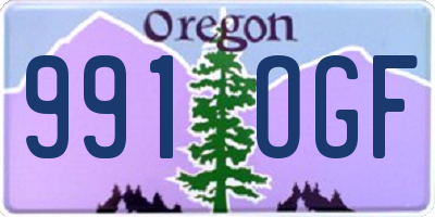OR license plate 991OGF