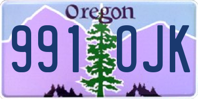 OR license plate 991OJK