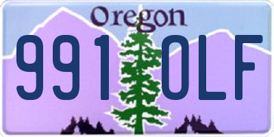 OR license plate 991OLF