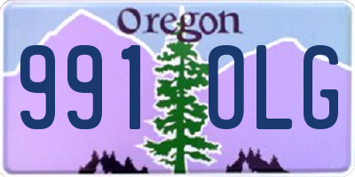 OR license plate 991OLG
