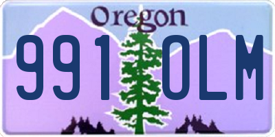 OR license plate 991OLM