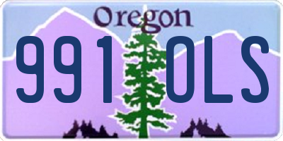 OR license plate 991OLS