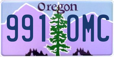 OR license plate 991OMC