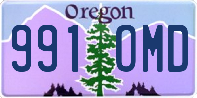 OR license plate 991OMD
