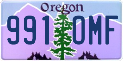 OR license plate 991OMF