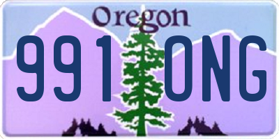 OR license plate 991ONG