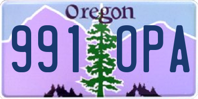 OR license plate 991OPA