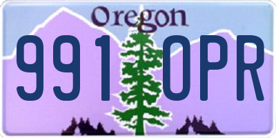 OR license plate 991OPR