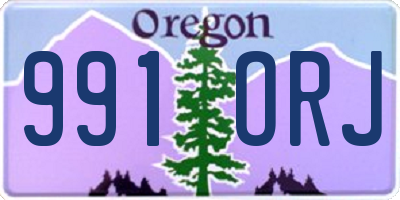 OR license plate 991ORJ