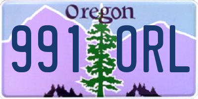 OR license plate 991ORL