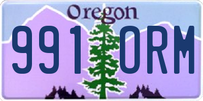 OR license plate 991ORM