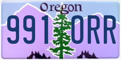 OR license plate 991ORR