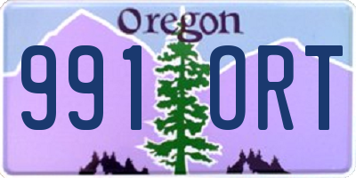 OR license plate 991ORT