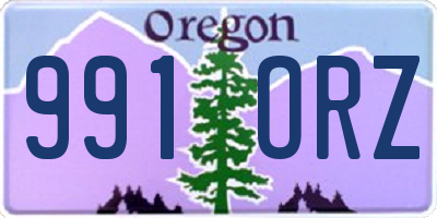 OR license plate 991ORZ