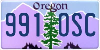 OR license plate 991OSC