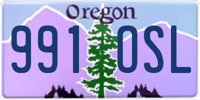 OR license plate 991OSL