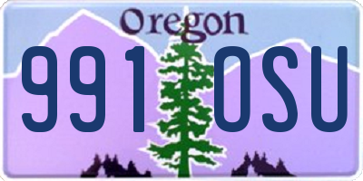 OR license plate 991OSU