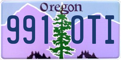 OR license plate 991OTI