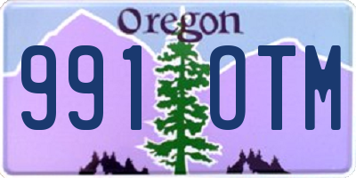 OR license plate 991OTM