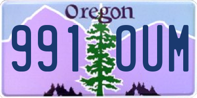 OR license plate 991OUM