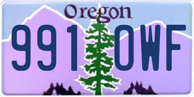 OR license plate 991OWF