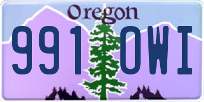 OR license plate 991OWI