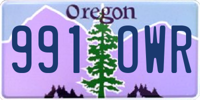 OR license plate 991OWR