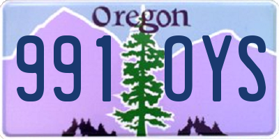 OR license plate 991OYS