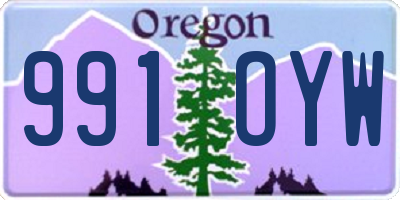 OR license plate 991OYW